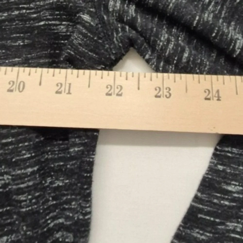 Express men's heather black front pocket hooded long sleeve shirt drawstring Lg.